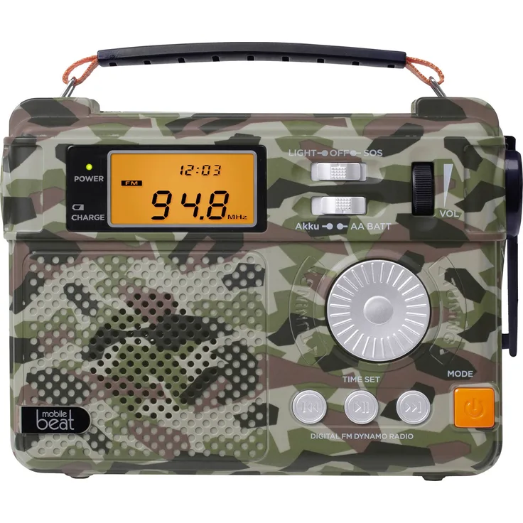 Silva Schneider SOS 223 BT, Notfallradio mit Kurbel, Bluetooth, USB-Handy-Ladefunktion, integrierter Taschenlampe und 3000 mAh Akku