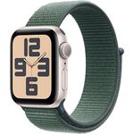 Apple Watch SE (2. Generation) GPS 40 mm Smartwatch in Polarstern mit Sport Loop in Seegrün - Fitness und Schlaftracker, Unfallerkennung, Retina Display, CO₂ neutral