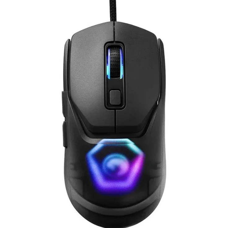Marvo FITLITEG1GY, Kabelgebundene Maus mit 1200 DPI, 7 Tasten, grau