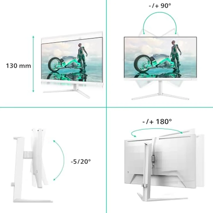 Philips 27M2N3501PA 27 Zoll QHD Monitor, 260Hz, Fast IPS, 0,3ms MPRT, Adaptive Sync, HDR400, Höhenverstellung, Schwarz – Bild 5