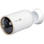 TP-Link Überwachungskamera mit 4K 8MP Auflösung, KI-Erkennung und IP66 wetterfest, kabellos - Schwarz