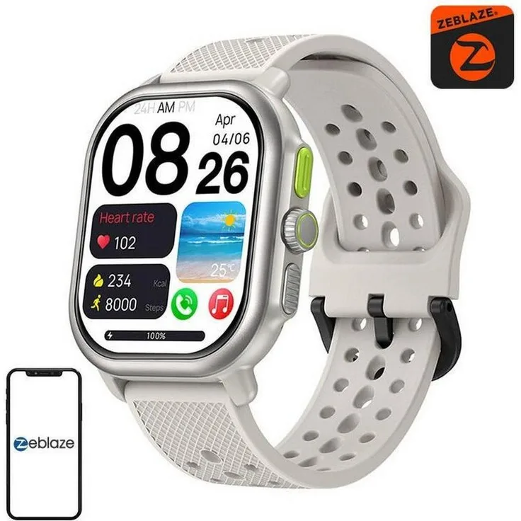 Zeblaze Beyond 3 Pro Smartwatch (Champagne), GPS-fähig, 100+ Sportmodi, 2,15 Zoll AMOLED-Display, bis zu 25 Tage Akkulaufzeit