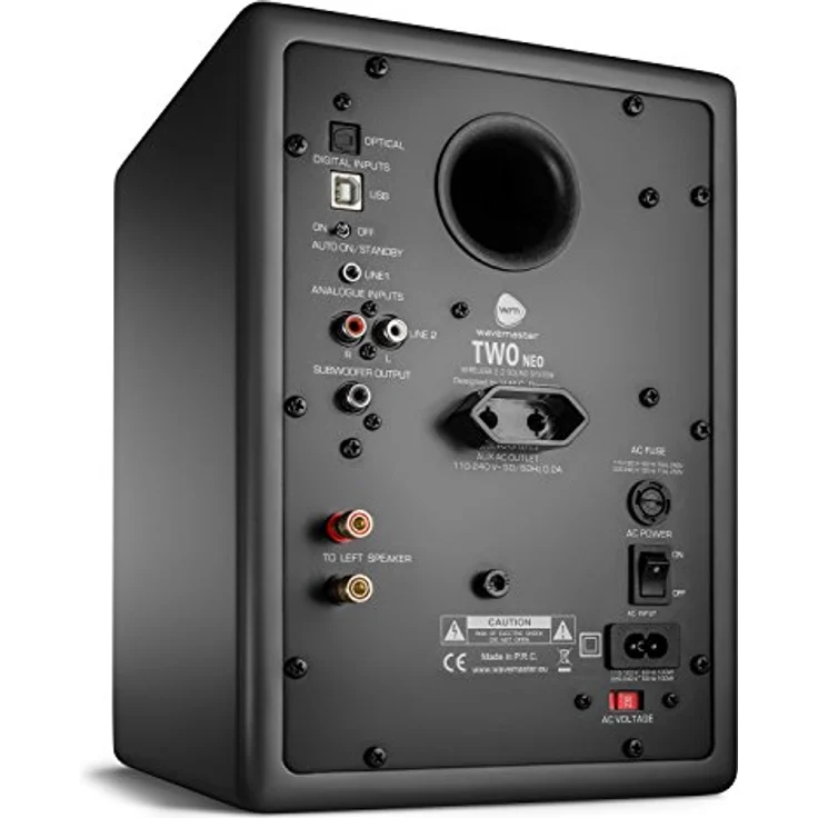 wavemaster TWO NEO stone gray Regallautsprecher-System (60 Watt) mit Bluetooth-Streaming, digitalen Anschlüssen und IR-Fernbedienung Aktiv-Boxen Nutzung für TV-Tablet-Smartphone, dunkelgrau (66364) Regallautsprecher - 60 Watt - schwarz – Bild 2