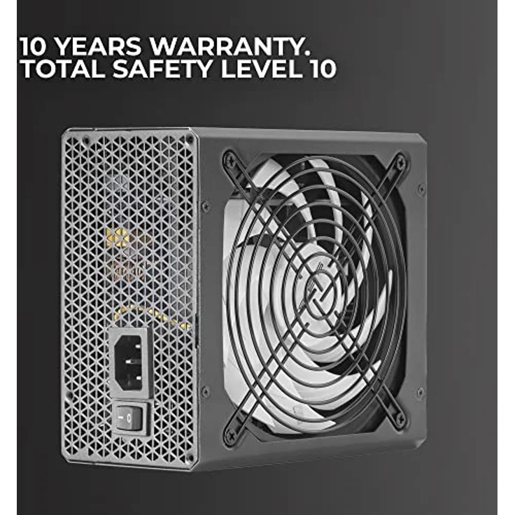 Tacens Radix VII AG 800M, Modulares Netzteil PC ATX 800W, 10 Jahre Garantie, 80Plus Silver, Silent AI-RPM Technologie, 87% Wirkungsgrad, Schwarz – Bild 2