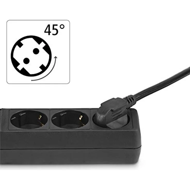 Hama 3-Way Power Strip with Switch - Steckdosenleiste - 3 Ausgangsstecker - Schwarz - 3 m – Bild 6