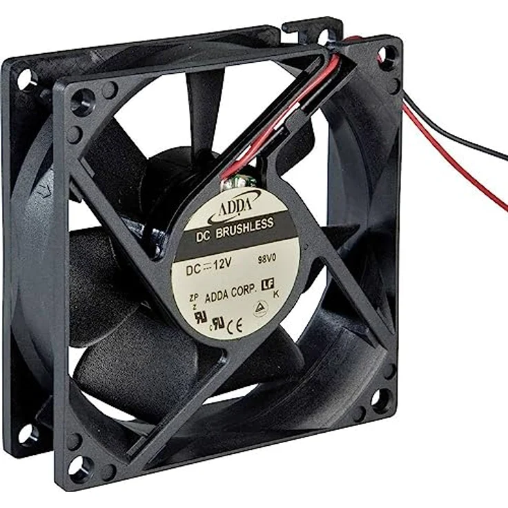 SEPA AS08024HB389300 Axiallüfter, 24 V/DC, 80 x 80 x 38 mm, max. 9000 U/min, Geräuschpegel 64,3 dB, Gehäuselüfter – Bild 2