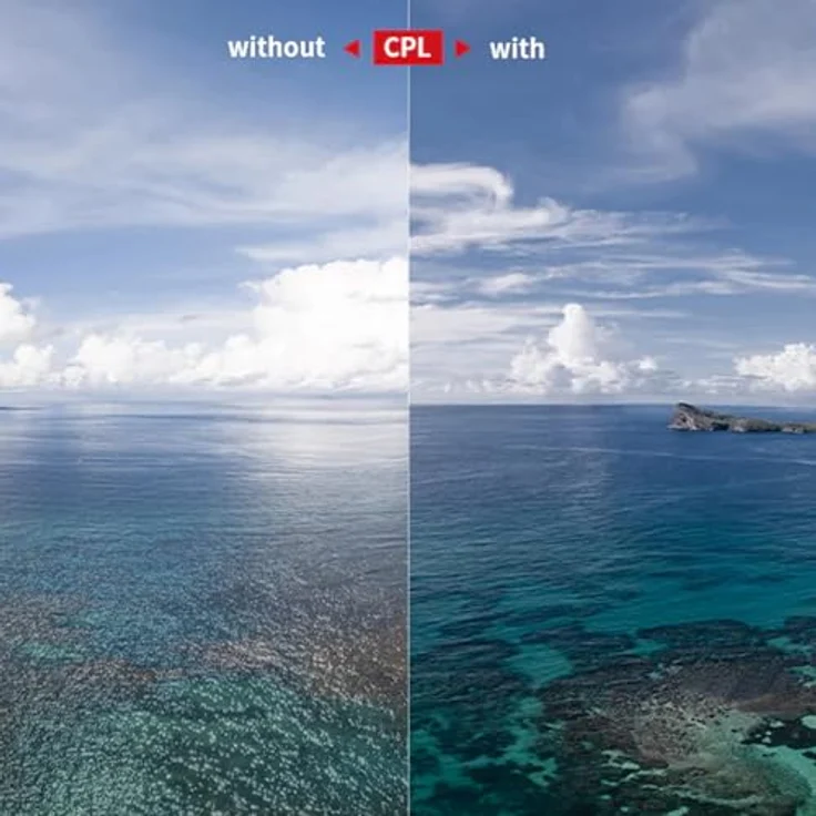 PGYTECH DJI Osmo Action 3 CPL Polarisationsfilter (professionell) wasserdicht & öldicht (P-32C-011) - Deutsches SCHOTT Glas, Luftfahrt-Aluminium, Farbsättigung & Bildklarheit – Bild 3