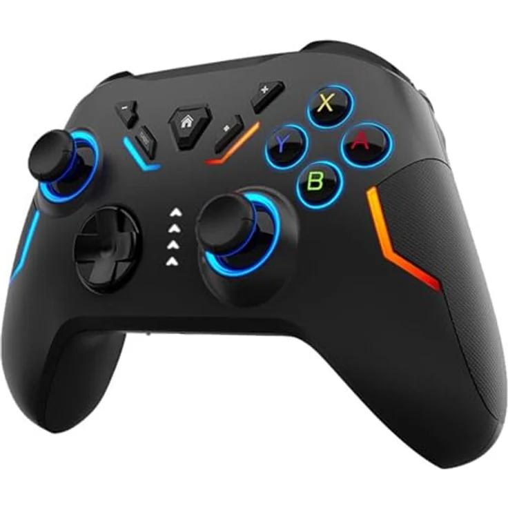 Wigento Wireless Gaming Controller für PC / Android / Switch, RGB, 6 Achsen, Turbo, Makro, 1200 mAh Akku – Bild 2