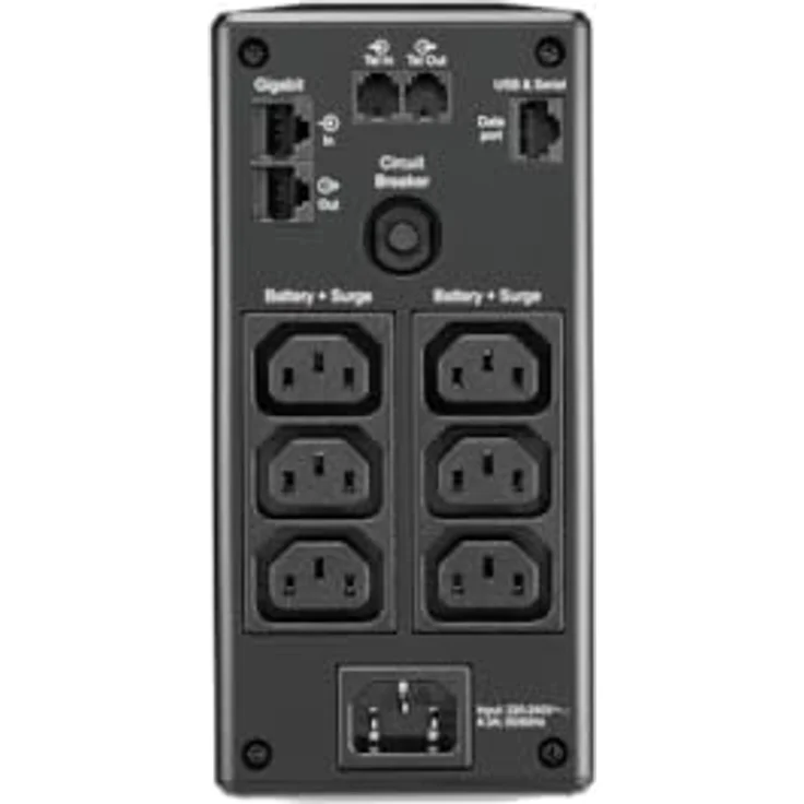 APC by Schneider Electric Back UPS PRO - BR650MI - UPS 650VA Leistung - MI modell (6 IEC Outlets, IEC - Kaltgeräte Ausgänge, LCD interface, 1GB Dataline protection) – Bild 3
