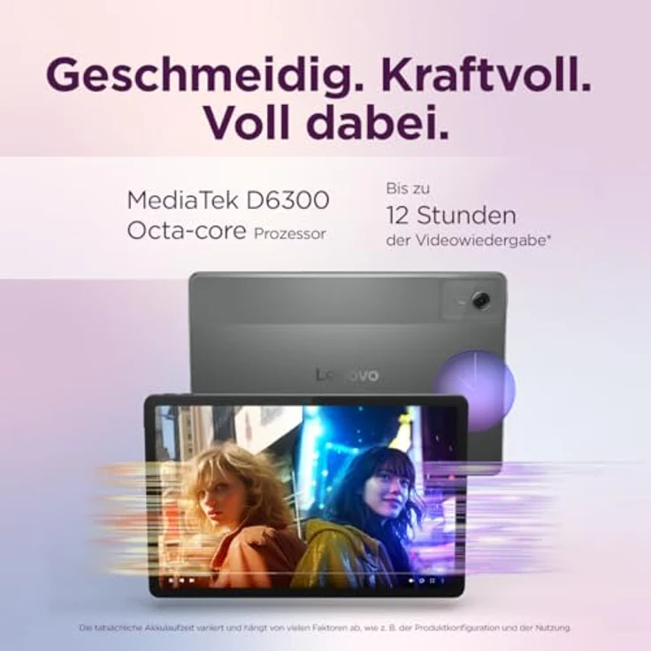 Lenovo Idea Tab 11" Tablet, 2.5K Display, MediaTek Dimensity 6300, 8 GB RAM, 128 GB Speicher, Wi-Fi 5, Bluetooth 5.2, 7040 mAh Akku – Bild 10