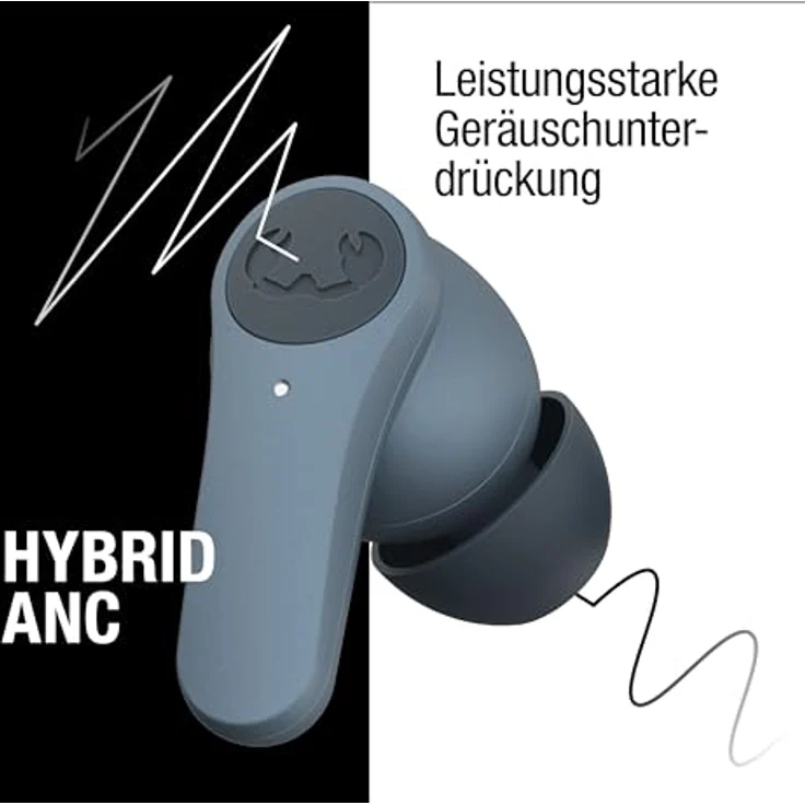 Fresh 'n Rebel Twins Rise, kabellose In-Ear-Bluetooth-Kopfhörer mit Geräuschunterdrückung, Ambient Modus, Multipoint-Bluetooth, In-Ear-Sensorik, spritzwassergeschützt, 30 h Spielzeit (Dive Blue) – Bild 3