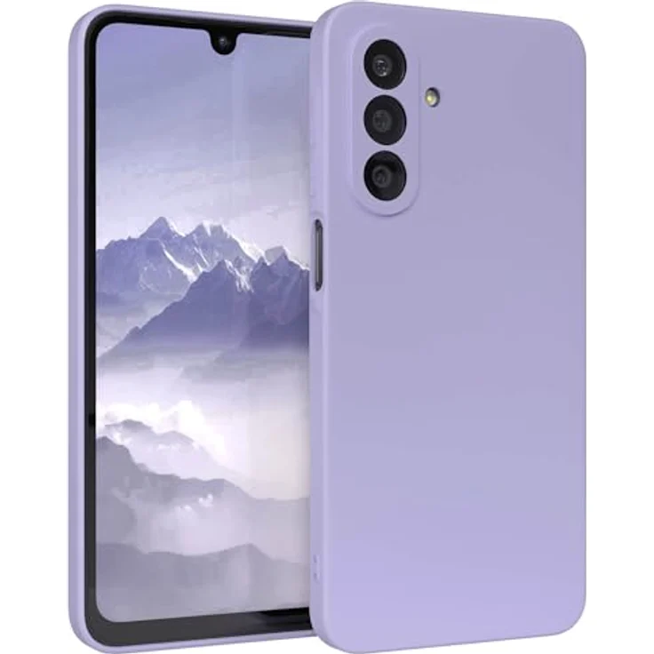 EAZY CASE Silikonhülle für Galaxy A26, dünnes TPU Case in Lavendel Blau mit Kameraschutz, stoßfest und kratzresistent – Bild 1