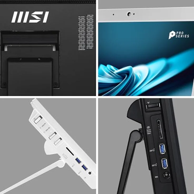MSI PRO AP162T ADL-018XDE AIO Desktop-PC, 15,6“ FHD IPS, Intel N100 CPU, 4 GB DDR4 RAM, 128GB PCIe NVMe SSD, WiFi 6E, Webcam & Lautsprecher - Schwarz – Bild 3