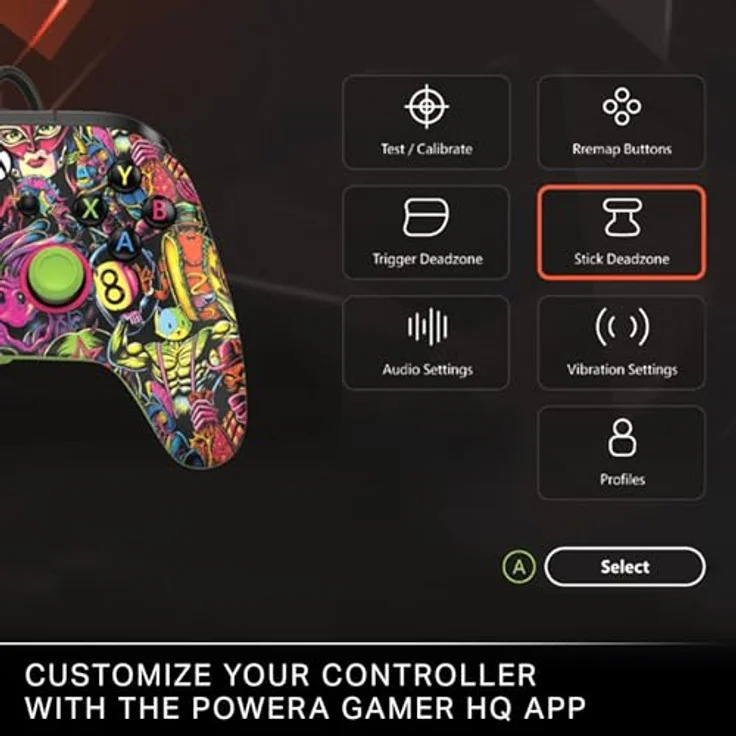 PowerA ADVANTAGE PLUS - Gaming Controller für PC und Xbox Series X/S, ergonomisch, mit 3-Meter-USB-C-Kabel, programmierbaren Tasten und anpassbaren Daumensticks, Mehrfarbig – Bild 7