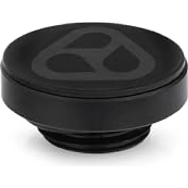 Thermal Grizzly DeltaMate Plug, schwarze Low-Profile G1/4 Zoll Dichtkappe mit abnehmbarer Gewindeblende aus CNC-gefrästem Messing, langlebig und präzise gefertigt, Made in Europe