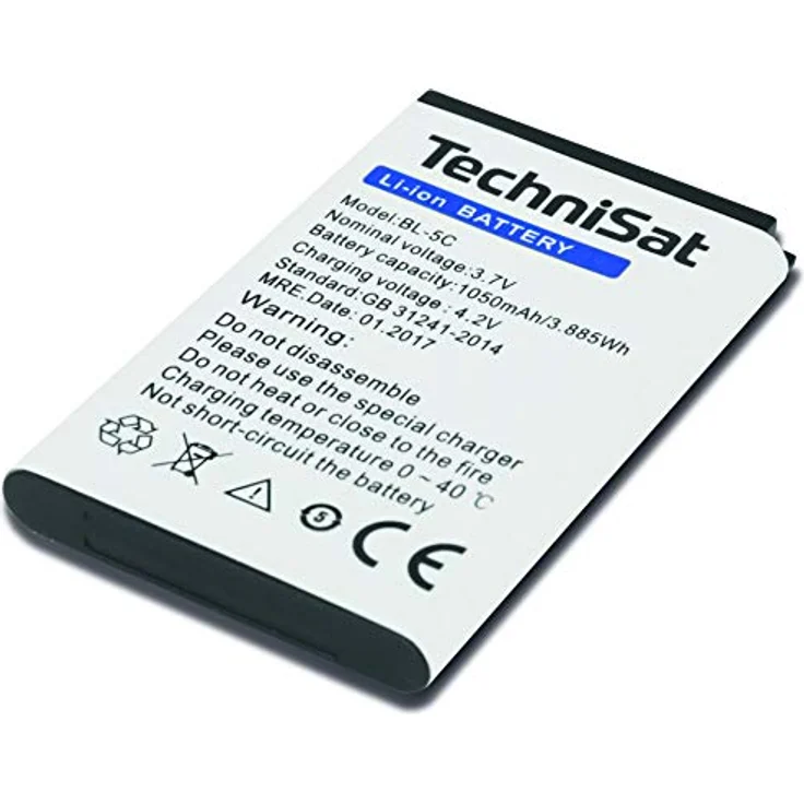 TechniSat Akku zu DIGITRADIO 1, DIGITRADIO 2, TECHNIRADIO RDR, TECHNIRADIO 6 IR, Viola 3, Transita 100/200, wechselbarer Lithium-Ionen-Akku 3.7 V und 1050 mAh, 230 V, 50 Hz, schwarz – Bild 1