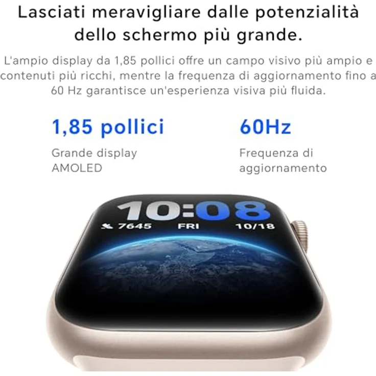 HONOR Watch 5, Schwarz, 1,85 Zoll AMOLED-Display, 15 Tage Laufzeit, GPS-Präzision, Gesundheitsanzeige – Bild 4