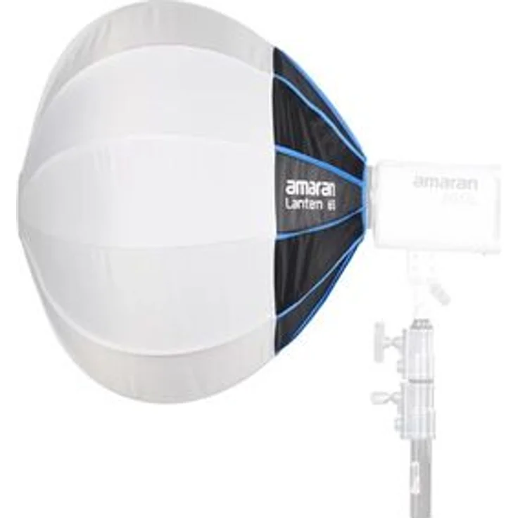 Amaran Lantern 65, kugelförmige Softbox mit 65 cm Durchmesser, universeller Bowens-Mount, einfache Schnellmontage, platzsparender Transport
