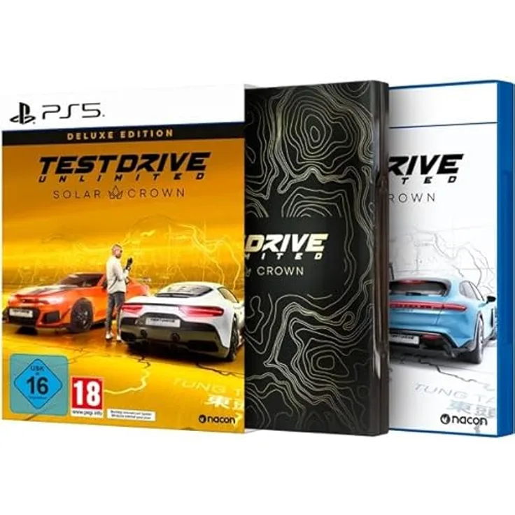 NACON Test Drive Unlimited Solar Crown - Limited Deluxe Steelcase Edition [AT PEGI] (PS5) - PS5-Games, Erkunde Hongkong Island, Vervollständige deine Fahrzeugsammlung, Treffe andere Auto-Fans, Wähle deinen Clan, Werde Teil der Elite.