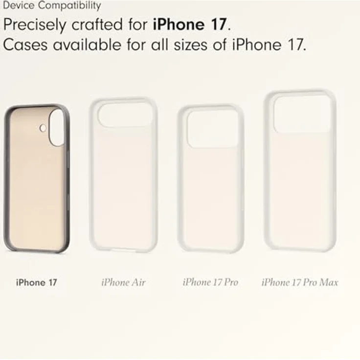 Beats iPhone 17 Case, MagSafe mit Kamerasteuerung, matte Außenseite, Mikrofaser-Innenfutter, Granitgrau – Bild 3