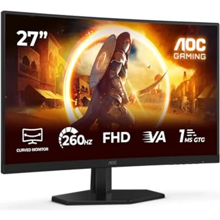 AOC C27G42ZE, 27 Zoll Curved Monitor mit HDR10, Flicker-Free-Technologie und Adaptive-Sync – Bild 1