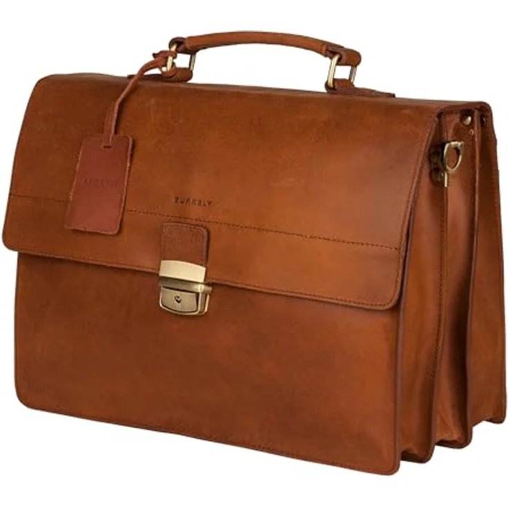 Burkely Vintage Dean Aktentasche, 100% Leder, 38 cm x 18 cm x 29 cm, braun – Bild 2