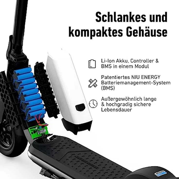 NIU KQi1 Pro (DE) mit Straßenzulassung Weiß – Bild 4