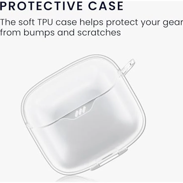 kwmobile Hülle kompatibel mit JBL Tune Flex - TPU Silikon Schutzhülle Case Cover Kopfhörer Transparent - Flexibel und elastisch, transparenter Auftritt – Bild 4