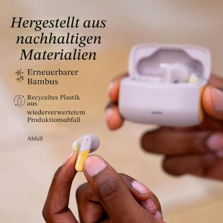 House of Marley Trenchtown, kabellose In-Ear-Kopfhörer mit ANC, bis zu 24 Std. Akkulaufzeit, beige – Bild 8