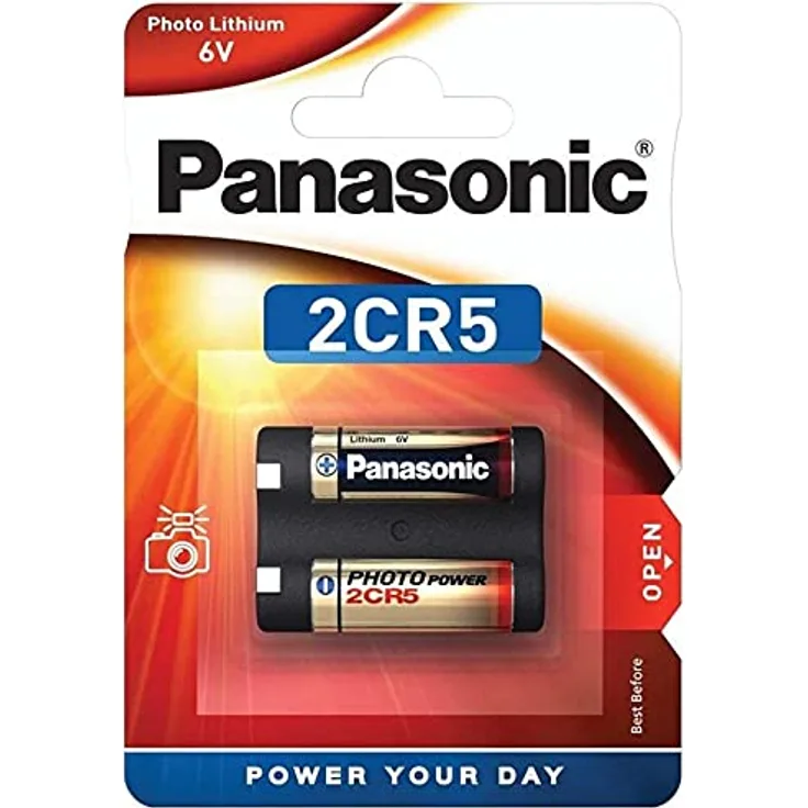 Panasonic 2CR5 6V Lithium-Batterie - Blister 1