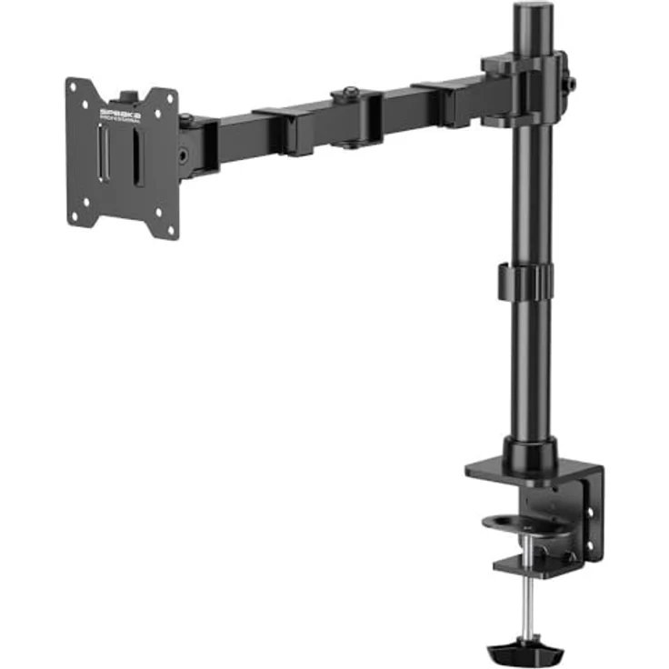 SpeaKa Professional SP-MM-211 1fach Monitor-Tischhalterung, höhenverstellbar für 43,2 cm (17) - 124,5 cm (49) Bildschirme, Schwarz, max. Tragkraft 20 kg – Bild 2