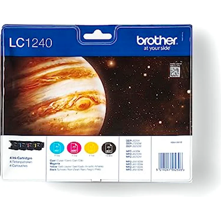 Brother LC1240VALBPDR Tintenpatronen Original Kombi-Pack, 1 Set, schwarz, cyan, magenta, gelb – Bild 2