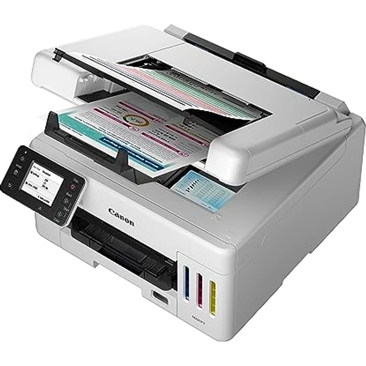 Canon MAXIFY GX6550, Multifunktionsdrucker All-in-One mit MegaTank, kabellos, A4, WLAN & Ethernet, 24 ipm Schwarzweiß, 15,5 ipm Farbe – Bild 3