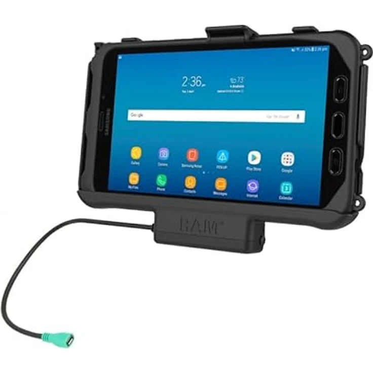 RAM Mounts EZ-Roll'r Powered Cradle, Tablet Halterung, Schwarz – Bild 2