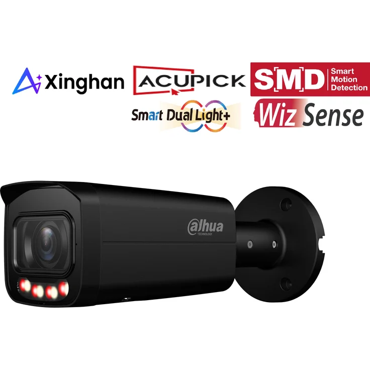 Dahua IPC-HFW3849TP-ZS-IL-Black, IP Bullet Überwachungskamera 8MP mit PoE, 2,7 – 13,5 mm Objektiv, IR Reichweite bis 60 m, IP67