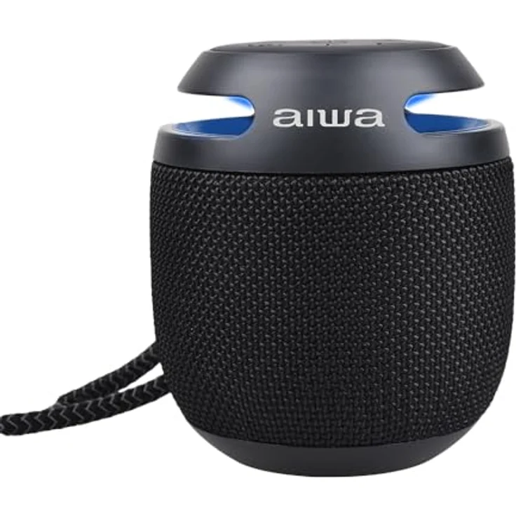 Aiwa Tragbare Bluetooth-Lautsprecher BST-100/BK, Schwarz, kompakter Bluetooth Lautsprecher mit tragbarem Design – Bild 5