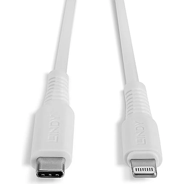 LINDY 31316 [MFi zertifiziert] 1m USB Typ C an Lightning Kabel, weiß – Bild 3
