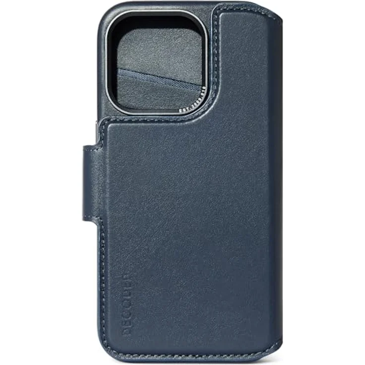 Decoded Leather Detachable Wallet für iPhone 15 Pro, 2-in-1 mit drei Kartenfächern, True Navy – Bild 2
