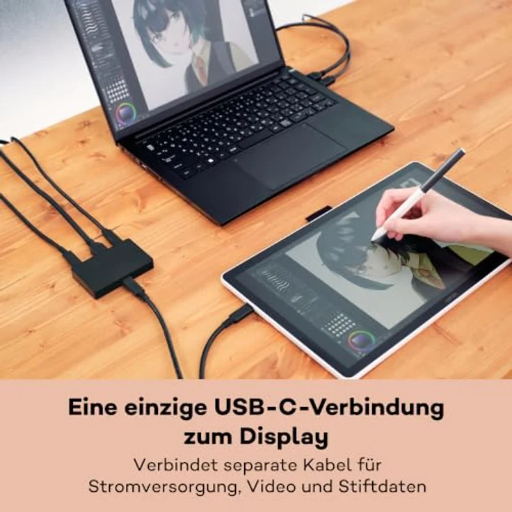 Wacom HDMI Converter Kit, Anschlusslösung für Wacom One 14 und Wacom Movink mit HDMI- und USB-Kabeln – Bild 8