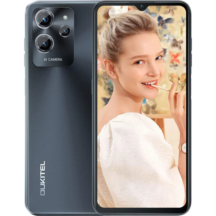 OUKITEL C32, Smartphone mit 6,52 Zoll Display, 20 MP Kamera, 8 GB RAM, 128 GB Speicher, Android 12, Schwarz