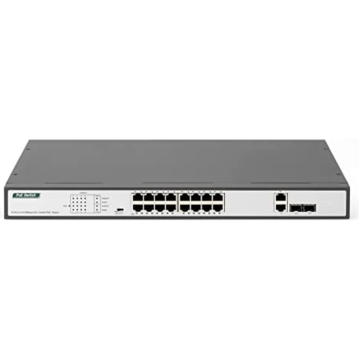 DIGITUS Fast Ethernet PoE Switch 16-Port PoE + 2 Combo, 250W PoE Budget – Bild 3