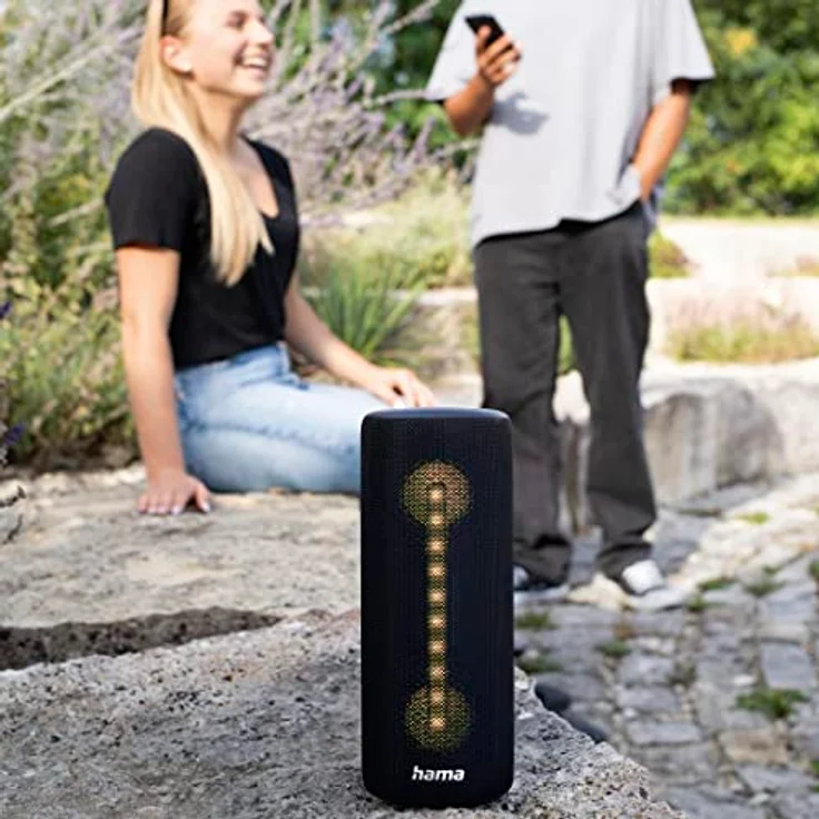 Hama Pipe 3.0 (14 h, Batteriebetrieb), Bluetooth Lautsprecher, Schwarz mit RGB-LED-Beleuchtung, Equalizer und Freisprecheinrichtung – Bild 10