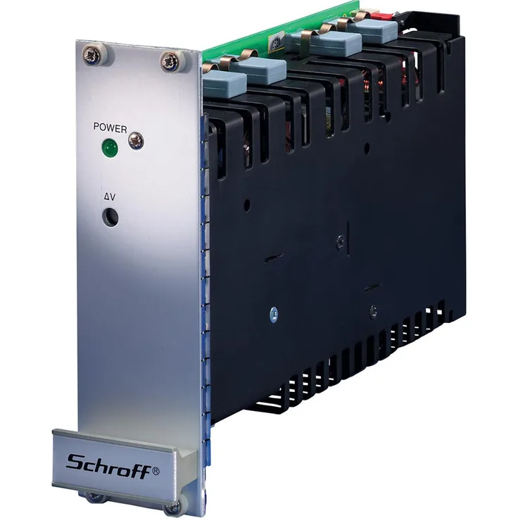 Schroff MAX 2524, Netzteil 19 Zoll AC/DC Maxpower 100 W, Dual - PC Netzteil in schwarz