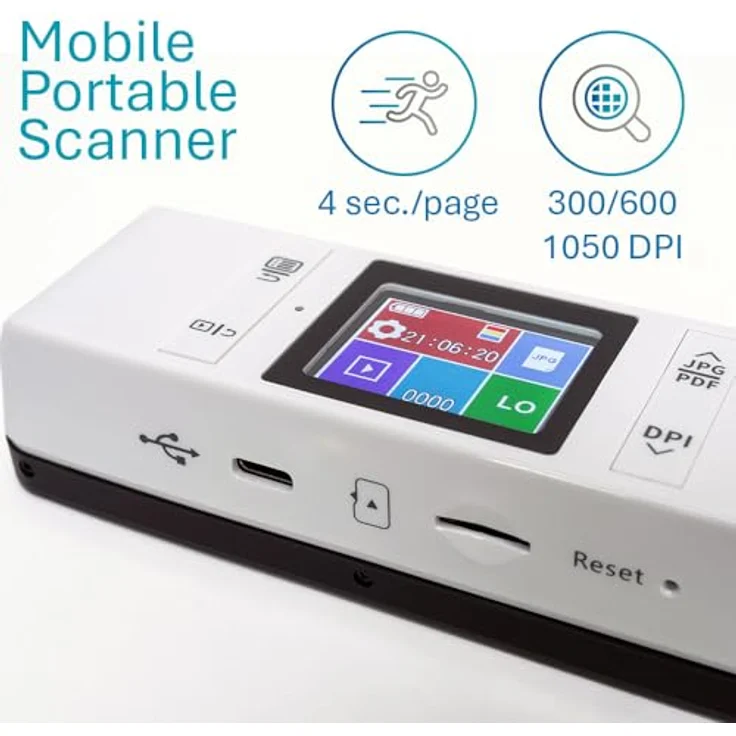 Iris IRIScan Book 7, tragbarer Dokumentenscanner, kabellos und ultrakompakt – Bild 2