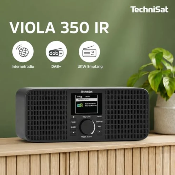 TechniSat Viola 350 IR, Stereo Internetradio mit DAB+, UKW, Bluetooth, 16 Watt Stereoleistung, weiß – Bild 3