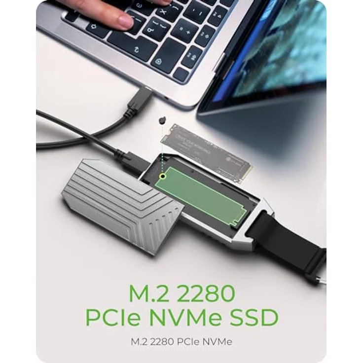 ICY BOX IB-1919M-C42, externes M.2 PCIe SSD Alu-Gehäuse, USB4 NVMe Typ-C, 40 Gbit/s, bis zu 8 TB Speicherplatz – Bild 8