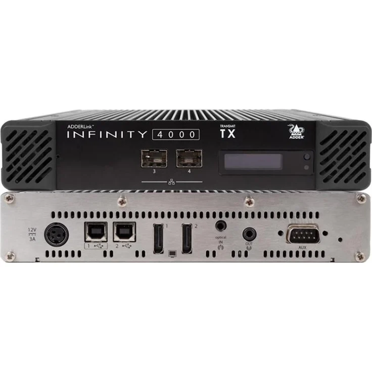 Adder ADDERLink INFINITY 4001 Transmitter, KVM Switch mit Dual-Head, 5K Auflösung über Glasfaser
