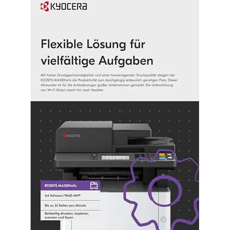 Kyocera ECOSYS MA3501wfx/Plus, Multifunktionsdrucker Laser A4 mit schneller Leistung und intuitiver Bedienung – Bild 11