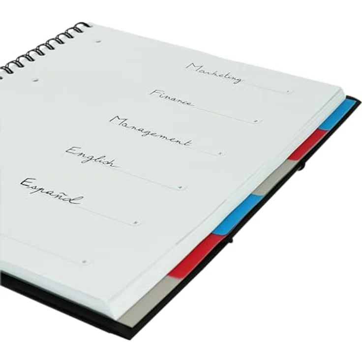 OXFORD Collegeblock Studium Organiserbook A4+ kariert, 80 Blatt, mit 6 Registern und Gummizug, holzfreies Papier, kompatibel mit SCRIBZEE®-App – Bild 5