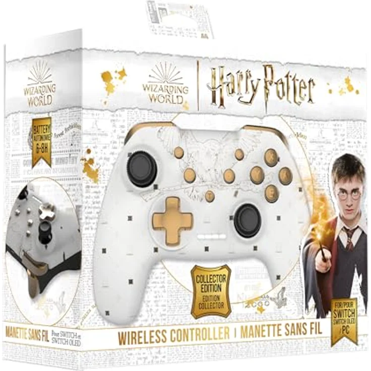 Freaks and Geeks Harry Potter Hedwig, kabelloser Gaming Controller mit ergonomischem Design, Schwarz – Bild 1